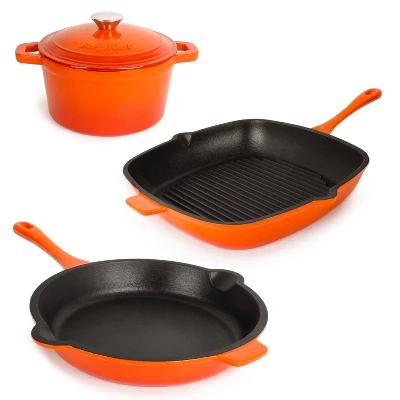 BergHOFF Neo 4Pc Cast Iron Cookware Set, Square Grill Pan 11", Fry Pan 10" & 3qt. Covered Dutch Oven 15 BergHOFF Neo 4Pc Cast Iron Cookware Set, Square Grill Pan 11", Fry Pan 10" & 3qt. Covered Dutch Oven - Image 13
