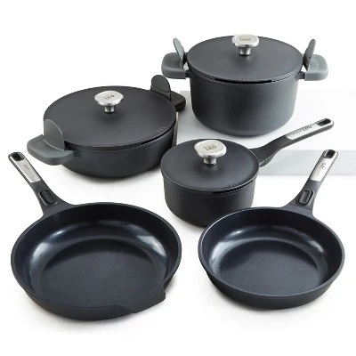 BergHOFF Phantom Nonstick Ceramic Cookware Set With Lids, Recycled Cast Aluminum 3 BergHOFF Phantom Nonstick Ceramic Cookware Set With Lids, Recycled Cast Aluminum