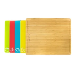BergHOFF Bamboo Cutting Board Set With 4Pc Multi-colored Flexible Cutting Board, 16.5x 13.4x 1.5" 7 BergHOFF Bamboo Cutting Board Set With 4Pc Multi-colored Flexible Cutting Board, 16.5x 13.4x 1.5" -BergHOFF Store GUEST 067ad22f 8371 4623 8c9c aeac6faa277b