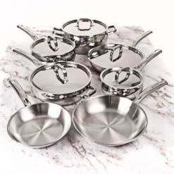 BergHOFF 12Pc 18/10 Stainless Steel Cookware Set With Stainless Steel Lid, Belly Shape -BergHOFF Store GUEST 0861735b d7fb 4991 b6cc 4eafaf4bf567