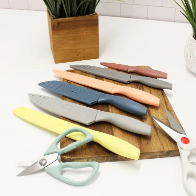 BergHOFF 15Pc Kitchen Knife Set, Stainless Stee, PP Sleeves, Nonstick Blade, Multicolor 12 BergHOFF 15Pc Kitchen Knife Set, Stainless Stee, PP Sleeves, Nonstick Blade, Multicolor - Image 10