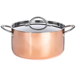 BergHOFF Vintage Tri-Ply Copper Stainless Steel Cookware Set With Stainless Steel Lids, Gold -BergHOFF Store GUEST 1c24d7ae 9973 4f17 aeb3 6348ac6c1f0e