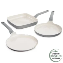 BergHOFF Balance 3Pc Non-stick Ceramic Specialty Cookware Set, Recycled Aluminum, Moonmist -BergHOFF Store GUEST 22e77285 d497 4079 9142 9dc1eca6c2b6 1