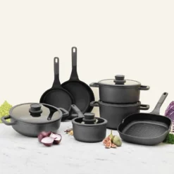 BergHOFF Stone 11Pc Non-stick Cookware Set With Glass Lids -BergHOFF Store GUEST 23343f08 d070 41ee bb52 d9f364d44309