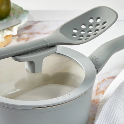 BergHOFF Balance Non-stick Ceramic Saucepan 7", 2.1qt. With Glass Lid, Recycled Aluminum 5 BergHOFF Balance Non-stick Ceramic Saucepan 7", 2.1qt. With Glass Lid, Recycled Aluminum - Image 3