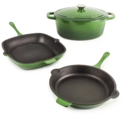 BergHOFF Neo Cast Iron 4Pc Set, Fry Pan 10", Square Grill Pan 11", & 5qt. Covered Dutch Oven -BergHOFF Store GUEST 26066d39 08c9 4a5e 9e9c f7b0bf2b2918