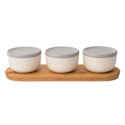 BergHOFF LEO Bamboo Serving Bowls Set With Tray, 9oz Each, White 9 BergHOFF LEO Bamboo Serving Bowls Set With Tray, 9oz Each, White - Image 7