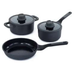 BergHOFF Leo Stone+ Nonstick Ceramic Cookware Set With Glass Lid, Recycled Cast Aluminum 22 BergHOFF Leo Stone+ Nonstick Ceramic Cookware Set With Glass Lid, Recycled Cast Aluminum -BergHOFF Store GUEST 28461abd c2da 4c96 b0ff 3b3b60bc3d79