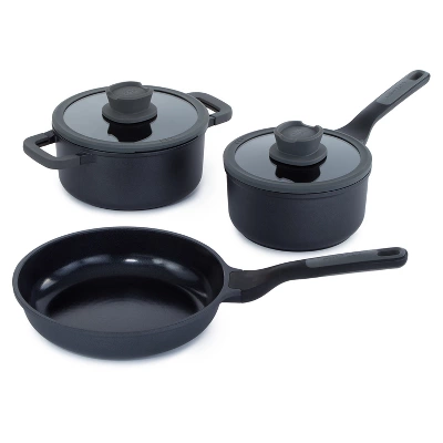 BergHOFF Leo Stone+ Nonstick Ceramic Cookware Set With Glass Lid, Recycled Cast Aluminum 12 BergHOFF Leo Stone+ Nonstick Ceramic Cookware Set With Glass Lid, Recycled Cast Aluminum - Image 10