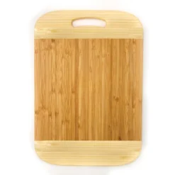 BergHOFF Bamboo Rectangle Handled Cutting Board Two-tone, 14.2"x9.9"x0.7" -BergHOFF Store GUEST 324758a7 b3dc 4f89 a858 de5f41c31a33
