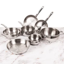 BergHOFF 12Pc 18/10 Stainless Steel Cookware Set With Glass Lid, Belly Shape -BergHOFF Store GUEST 48228c92 6225 4743 b07b 150306f4e477