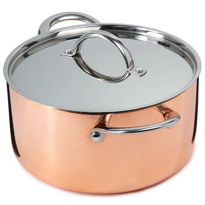 BergHOFF Vintage 5pc Tri-Ply Copper Cookware Set With Lids 7 BergHOFF Vintage 5pc Tri-Ply Copper Cookware Set With Lids - Image 5