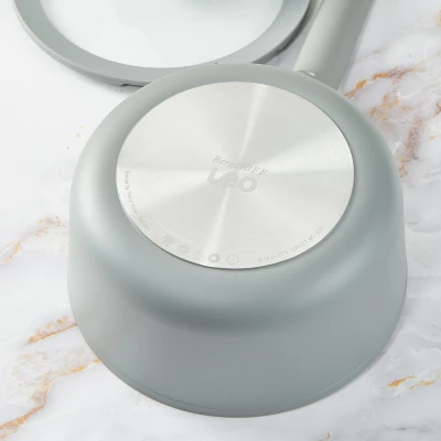 BergHOFF Balance Non-stick Ceramic Saucepan 7", 2.1qt. With Glass Lid, Recycled Aluminum 8 BergHOFF Balance Non-stick Ceramic Saucepan 7", 2.1qt. With Glass Lid, Recycled Aluminum - Image 6