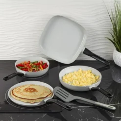 BergHOFF Leo Glints Nonstick Ceramic Cookware Set, Recycled Aluminum -BergHOFF Store GUEST 63186ff6 7171 4986 a650 b652f9efde45