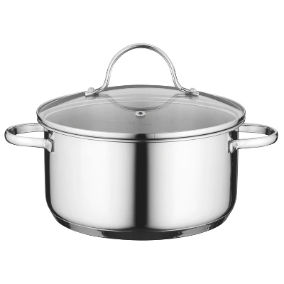BergHOFF Comfort 18/10 Stockpot Stainless Steel, Glass Lid, Induction Cooktop Ready 8 BergHOFF Comfort 18/10 Stockpot Stainless Steel, Glass Lid, Induction Cooktop Ready - Image 6