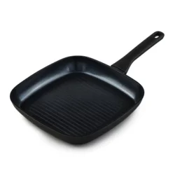 BergHOFF Helix Nonstick Ceramic Grill Pan 10.25", Recycled Aluminum, Black -BergHOFF Store GUEST 6bc3de88 80bc 4426 8c63 b81986f7b7e8