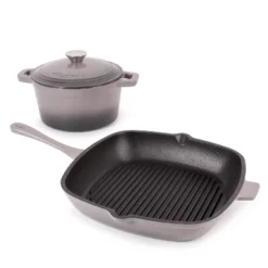 BergHOFF Neo 3Pc Cast Iron Cookware Set, 3Qt Covered Dutch Oven & 11" Grill Pan -BergHOFF Store GUEST 6c23d20a cb39 45f5 a555 ec720be74011