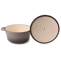 BergHOFF Neo 7Qt. Cast Iron Round Covered Dutch Oven, Oyster -BergHOFF Store GUEST 791b8769 1120 449b ae4f 5222c314dfce