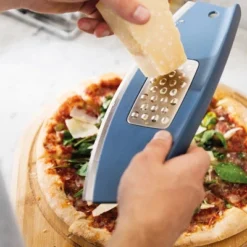 BergHOFF Leo 11.75" Pizza Slicer & Grater, Blue -BergHOFF Store GUEST 7eeacd1c da6d 48db a956 17ace8fec41c