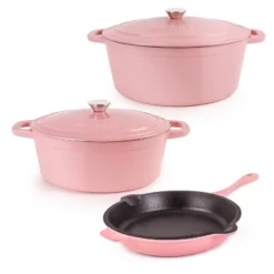 BergHOFF Neo 5Pc Cast Iron Cookware Set, 5qt. & 8qt. Covered Dutch Ovens, 10" Fry Pan -BergHOFF Store GUEST 7f680764 53c5 472a b58f 6e91a13b65e0