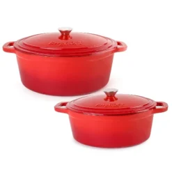 BergHOFF Neo 4Pc Cast Iron Cookware Set, 5qt. & 8qt. Oval Dutch Ovens, Matching Lids -BergHOFF Store GUEST 83ec25ed e4f2 4966 8f02 e9997f5572ce