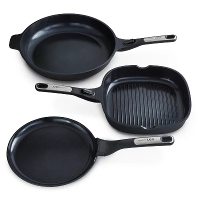 BergHOFF Phantom Nonstick Ceramic Cookware Set With Lids, Recycled Cast Aluminum 5 BergHOFF Phantom Nonstick Ceramic Cookware Set With Lids, Recycled Cast Aluminum - Image 3