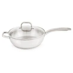 BergHOFF Belly Shape 18/10 Stainless Steel Skillet With Glass Lid -BergHOFF Store GUEST 85bf6650 35d8 4e2b 9d90 3b294aa07b35