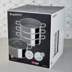 BergHOFF Helix 5Pc Recycled 18/10 Stainless Steel Steamer Set With Glass Lids -BergHOFF Store GUEST 8afc8969 8447 4873 9fb2 a09638a0e407