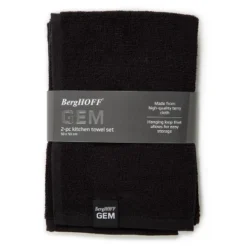 BergHOFF GEM 100% Cotton 2Pc Kitchen Towel Set, Black Terry -BergHOFF Store GUEST 8eb17e4d c9dc 4dca a417 cbae0ddaec9d