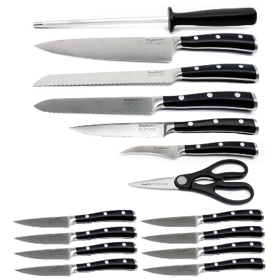 BergHOFF Essentials 18Pc Cutlery Set, Block With 8 Steak Knives, Hand-sharpened 4 BergHOFF Essentials 18Pc Cutlery Set, Block With 8 Steak Knives, Hand-sharpened - Image 2