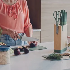 BergHOFF Forest Stainless Steel 3Pc Specialty Knife Set, Recycled Material