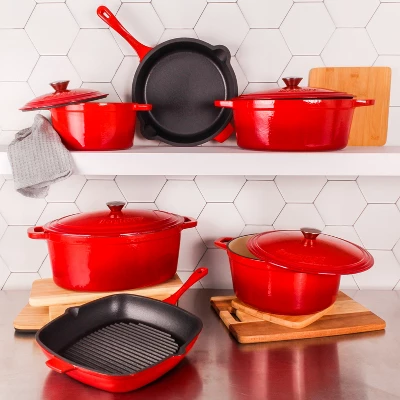 BergHOFF Neo 10Pc Cast Iron Cookware Set With Matching Lid, Oven-Safe Up To 400 Degrees 3 BergHOFF Neo 10Pc Cast Iron Cookware Set With Matching Lid, Oven-Safe Up To 400 Degrees
