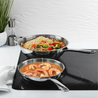 BergHOFF Helix Recycled 18/10 Stainless Steel 12" Wok Pan 5.6qt 7 BergHOFF Helix Recycled 18/10 Stainless Steel 12" Wok Pan 5.6qt - Image 5