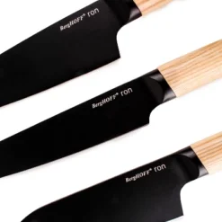 BergHOFF Ron 4Pc Knife Set With Natural Wood Handle, 4 Knives -BergHOFF Store GUEST a5fe20f6 6e1f 4b2e b979 2caedd489632