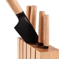 BergHOFF Ron 6Pc Knife Block Set, Natural Wood Handle, Brown -BergHOFF Store GUEST a6a9a00f 39fc 4c4a a920 e0d316f3a6ed
