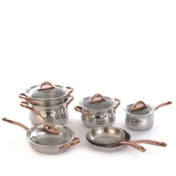 BergHOFF Ouro Gold 16Pc 18/10 Stainless Steel Cookware Set With Glass Lids -BergHOFF Store GUEST a94681c2 bf6b 4254 9ded 8742c7cc7fec 2