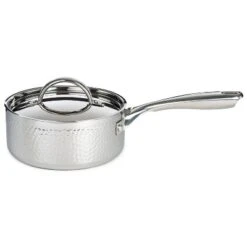 BergHOFF Vintage Tri-Ply Stainless Steel Saucepan With Stainless Steel Lid, Hammered, Silver 18 BergHOFF Vintage Tri-Ply Stainless Steel Saucepan With Stainless Steel Lid, Hammered, Silver -BergHOFF Store GUEST ac1cc1e1 b597 4ef7 91c6 4951748cf075