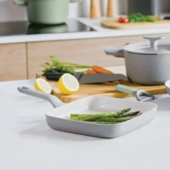 BergHOFF Leo Balance Non-stick Ceramic 5Pc Frying Pan Set With Nylon Turner 13.75", Recycled Material, Moonmist 14 BergHOFF Leo Balance Non-stick Ceramic 5Pc Frying Pan Set With Nylon Turner 13.75", Recycled Material, Moonmist -BergHOFF Store GUEST b05163d3 eca6 44e6 9d73 e32825b3ca73