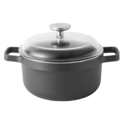 BergHOFF GEM Non-stick Stockpot, Glass Lid, Black -BergHOFF Store GUEST b2973719 5148 44b6 be46 edb433331191