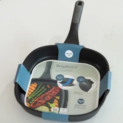 BergHOFF Leo Stone+ Non-stick Ceramic Grill Pan 10.5", Recycled Cast Aluminum -BergHOFF Store GUEST b49baa5d 60c9 408d be12 c2a9ea8c9eee