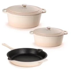 BergHOFF Neo 5Pc Cast Iron Cookware Set, 5qt. & 8qt. Covered Dutch Ovens, 10" Fry Pan -BergHOFF Store GUEST bad76b24 420d 4a50 9e55 d8a4ebe1b314