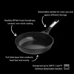 BergHOFF Phantom Nonstick Ceramic Frying Pan, Recycled Cast Aluminum -BergHOFF Store GUEST bcbdace3 c2b0 413e 9d49 511bad777ef1