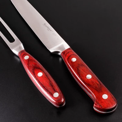 BergHOFF Pakka Wood 3Pc Stainless Steel Carving Set With Case 6 BergHOFF Pakka Wood 3Pc Stainless Steel Carving Set With Case - Image 4