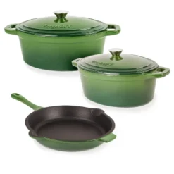 BergHOFF Neo 5Pc Cast Iron Cookware Set, 5qt. & 8qt. Covered Dutch Ovens, 10" Fry Pan -BergHOFF Store GUEST bfc193d0 6e89 4275 9767 942962e0b04d