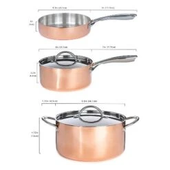 BergHOFF Vintage 5pc Tri-Ply Copper Cookware Set With Lids 21 BergHOFF Vintage 5pc Tri-Ply Copper Cookware Set With Lids -BergHOFF Store GUEST c0c59687 b5cb 487b 9c76 bad35692263f