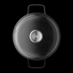 BergHOFF GEM Non-stick Stockpot, Glass Lid, Black -BergHOFF Store GUEST c1f0885b b0c9 4b74 9054 4618223d5dda