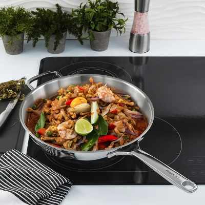 BergHOFF Helix Recycled 18/10 Stainless Steel 12" Wok Pan 5.6qt 3 BergHOFF Helix Recycled 18/10 Stainless Steel 12" Wok Pan 5.6qt