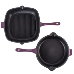 BergHOFF Neo 2Pc Cast Iron Cookware Set, 10" Fry Pan & 11" Grill Pan -BergHOFF Store GUEST c5e6b6f2 4dfd 4be0 86f5 b243bcc75a96