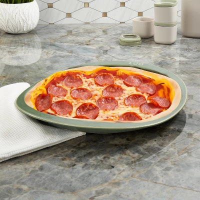 BergHOFF Balance Stone Ribbed Pizza Tray 15.75", Sage 3 BergHOFF Balance Stone Ribbed Pizza Tray 15.75", Sage