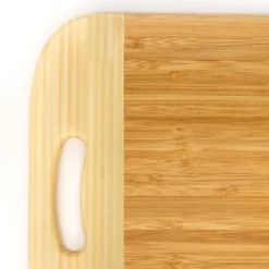 BergHOFF Bamboo Rectangle Handled Cutting Board Two-tone, 14.2"x9.9"x0.7"